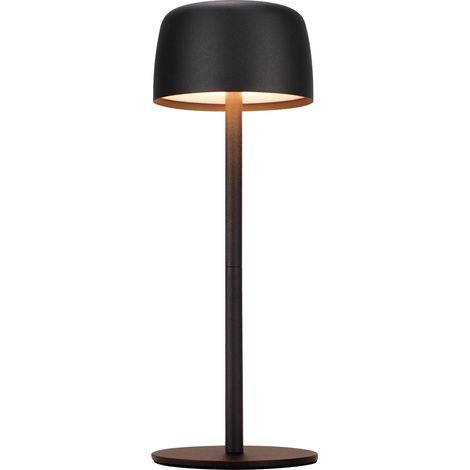 GBLY Lámpara de mesa LED regulable inalámbrica - Lámpara de mesa de altura ajustable con tacto (3000K/4500K/6000K), recargable por USB-C, IP44 resistente al agua para comedor, dormitorio  Negro