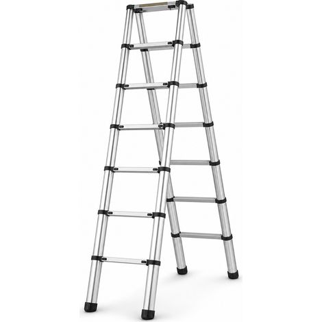 Portable Folding Telescopic Aluminium Ladder 3.5+3.5 m (1/5)