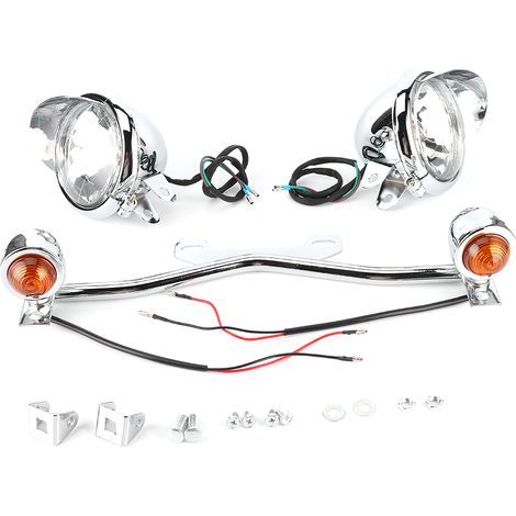 Motorrad-Nebelscheinwerfer mit Blinker, 12 V Gleichstrom, passend für Honda Shadow VT 750 1100 VTX 1300 1800