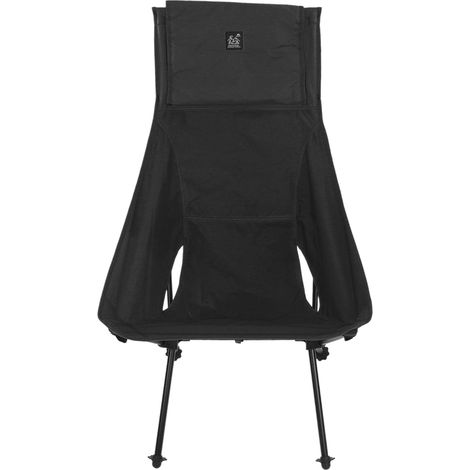 Chaise de camping pliante et portable, multifonctionnelle, idéale pour la randonnée, les voyages, la plage et les pique-niques (noire). (1/5)