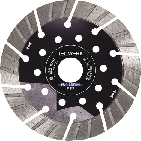 Disco  de  diamante  HORMIGÓN  PRO  D.125mm  Perforación  22,23mm  Altura  del  segmento  15mm  Grosor  del  segmento  2,4mm (1/2)