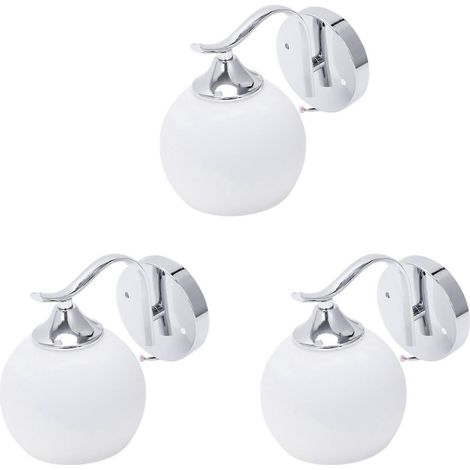 3x Moderne Wandleuchte E27 LED-Wandlampe Leselampe Wandmontierte moderne Glaswandleuchten Nachttisch-Leselampen (1/5)