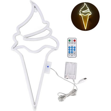 lumineuse néon LED en forme de glace étanche alimentée par (1/4)
