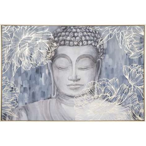 Toile imprimée encadrée Bouddha effet alu (1/4)