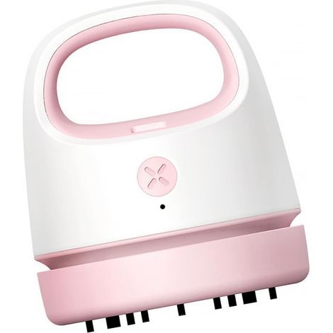 Wiederaufladbarer USB-Handstaubsauger, pinkfarbenes ABS-Gehäuse, leicht, für Büro und Auto, entfernt Krümel, Kekse und Staub, handliche Größe (1/5)