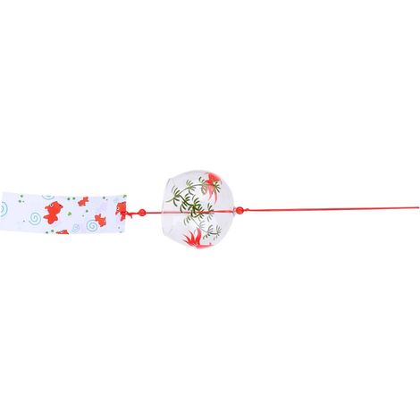 Japanisches Windspiel Rote Glaswindglocke aus Glas mit