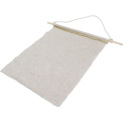 Pochette murale en coton et lin pour boucles d'oreilles, rangement multifonction, décoration murale pour la maison (1/5)