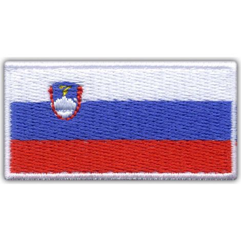 Aufnäher mit slowenischer Flagge – Magnetische Rückseite – Gestickter Aufnäher/Abzeichen/Emblem
