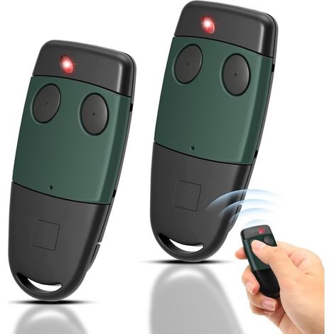 433.92 MHz Telecommande Portail, 2 Canaux Télécommande Porte de Garage Compatible avec S449 QZ2, S449 QZ1, Bip Portail Porte De Garage, Lot de 2 (1/5)
