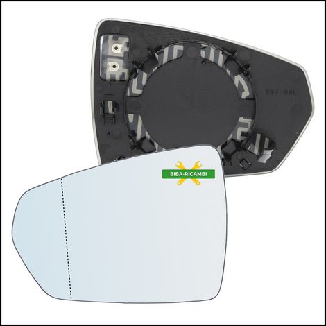 Piastra specchio retrovisore asferico termico lato sx-guidatore per audi a1 ii s (1/2)