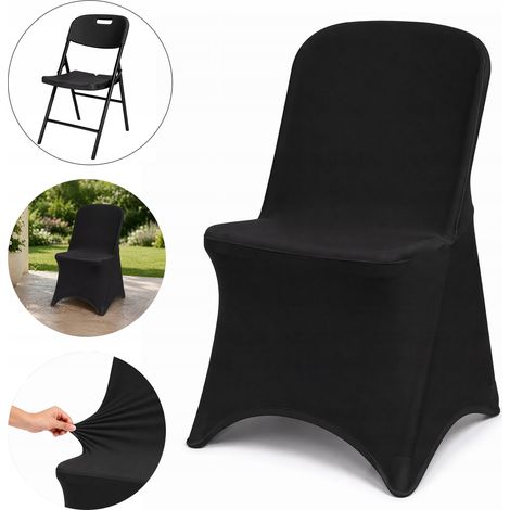 Coprisedia per banchetti nero, universale, elastico, spesso (1/5)