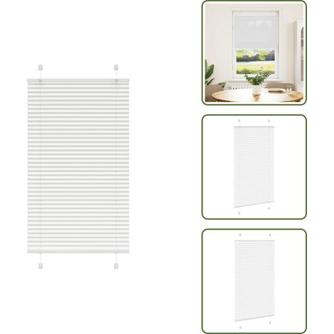 The Living Store Plissee Weiß 75x100 cm Stoffbreite 74,4 cm Polyester - Fensterrollos (1/5)