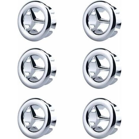 6 Pièces Anneau de Débordement d'évier,Cuisine Trop Plein Rond Couvercle,Trop Plein d'Évier Garniture de Trou,Pour Lavabo,Salle de Bain,Cuisine(Argent) (1/4)