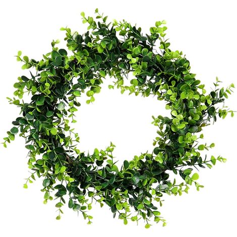 Guirlande Verte Artificielle - Couronne De Plante Synthétique 30 X 30 Cm - Décoration Intérieure Bureau Maison Événements - 1 Pièce (1/5)