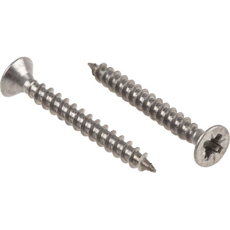 Rs Pro – Vis à bois 3.5mm – Tête fraisée 30mm – Acier inoxydable A2 304 – Vissage précis pour bois dur – Sachet de 100 unités