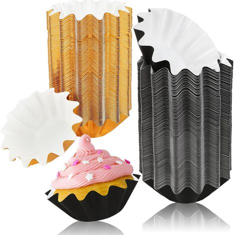 100 caissettes à cupcakes en papier sulfurisé, évasées, pour brioches ou muffins. Idéales pour un mariage, un anniversaire, une fête ou une baby shower. (1/5)