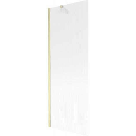 Mexen Next paroi de baignoire pivotante 1 vantail 70 x 150 cm, striée, or brossé - 895-070-000-00-09-55 (1/5)