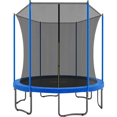 Iztoss – Trampoline Ø183cm – Charge maximale 50kg – Filet de sécurité résistant – Pour enfants – Trampoline d'extérieur bleu (1/5)