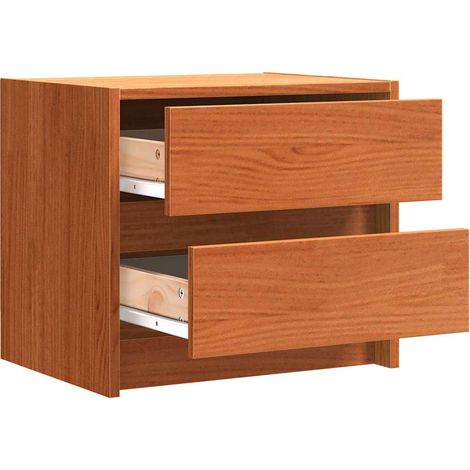 Bedside Tables Wax Brown 40 x 30.5 x 35.5 cm Pine Wood vidaXL
