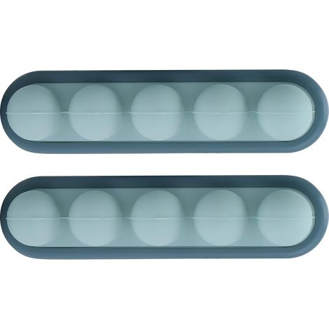 Revêtements de câbles au sol Organiseur de câble en Silicone de Bureau, Support d'organisateur de câble étanche (Bleu foncé + Bleu Clair) (1/4)