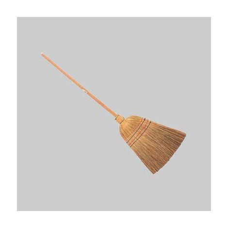 Scopa Saggina Standard Con 4 Cuciture Manico Grezzo Misura Totale Cm 135
