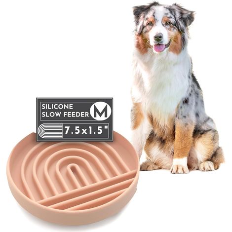 Silikon-Fressnapf mit Anti-Schling-Funktion, ideal für Hunde und Welpen. Modernes Leckpad-Design reduziert das Verschlucken. 19 cm breit x 4 cm hoch. Freuen Sie sich auf eine spannende Futteraufnahme.