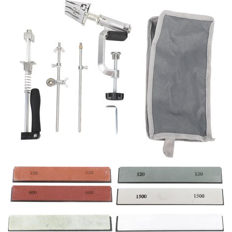 Taille-couteau professionnel acier inoxydable angle fixe multifonction précis réglable rotation retournement kit affûtage (1/5)