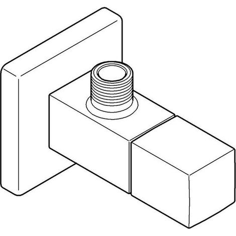 GROHE Eckventil Eurocube 22012, Wandanschluss 1/2'', Abgang 3/8'', Markierung neutral, hard graphite gebürstet (1/4)