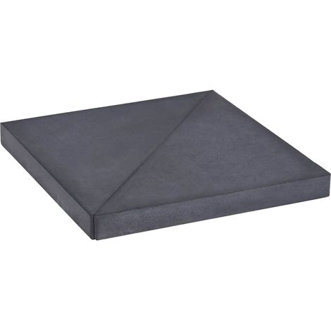 vidaXL Plaque de poids de parasol Noir Granite Carré 15 kg (1/5)