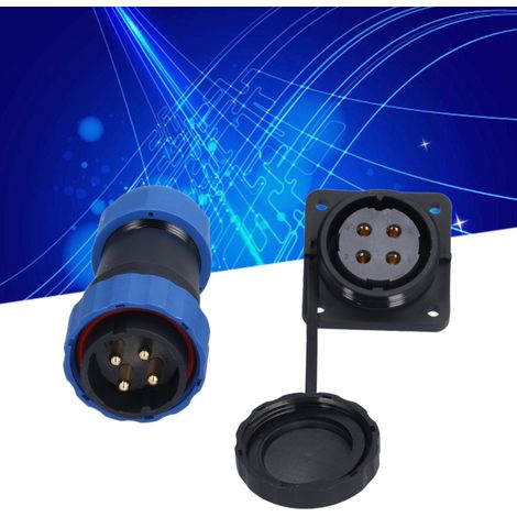 Connecteur étanche carré à 4 trous IP68, prise d'alimentation aéronautique 380 V 45 A pour câble/fil SP284 (1/5)