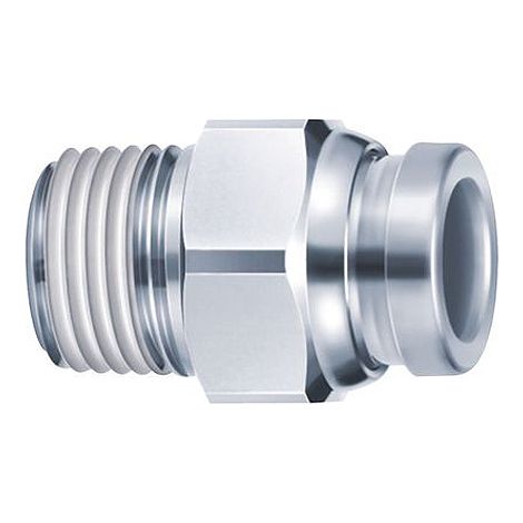 Adaptateur droit fileté SMC KQG2 vers Enfichable 6 mm Mâle M5 ( Prix pour 1 )