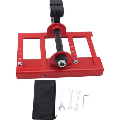 Mini motosierra, soporte de corte vertical, accesorio para tala, color rojo --Crezuo