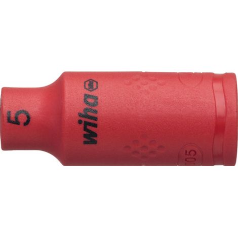 Wiha Inserto per chiave a tubo, isolato Esagono esterno 1/4" 5.0 mm (43089)