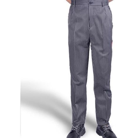 Hbl Pantalon De Chef Ample Pour Hommes Service Alimentaire Vêtements De Travail Rayure Cuisine Restaurant Uniforme Pantalon De Cuis (1/3)