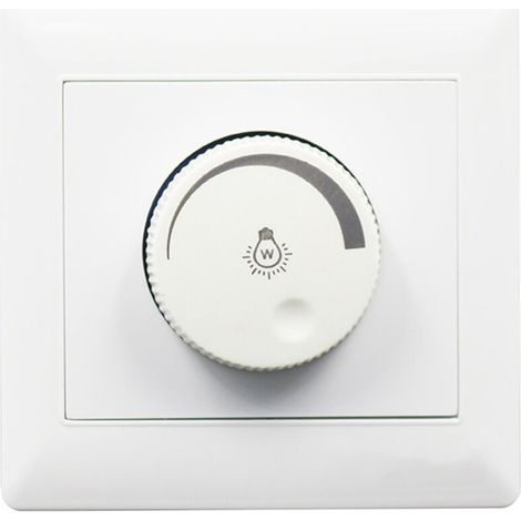 SABIR Switch Variateur - Poussoir Mural de Pratique on/Off Rotary LED Gradateur Lampe Luminosité Contrôleur de (1/5)
