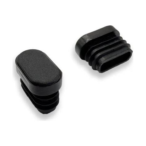 Ajile - Embout ovale NOIR pour pied et tube de diam. 30 x 15 mm