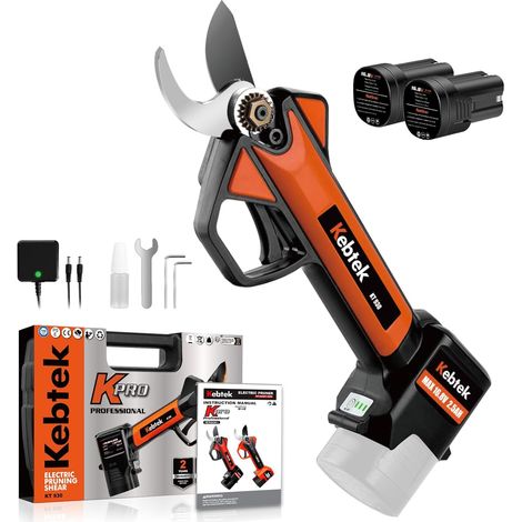 30MM Lightweight Cordless Electric Pruner on Battery 2 2.5Ah 16.8 V Electric Cutting Shears 1.2 Inch Cut, Battery Powered Autonomy High Efficient Cuts (1/5)