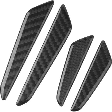Lot de 4 Protections de Seuil de Porte de Voiture Effet Fibre de Carbone, Protecteurs de Bord de Porte, pour Portière, Pare-Chocs et Carrosserie, Inserts Universels Brillants pour Auto Utilitaire (1/5)