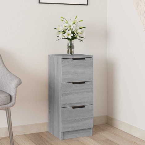 Buffet - Armoire de rangement Enfilade Sonoma gris 30x30x70 cm Bois d'ingénierie BV539040 - BonneVie (1/5)