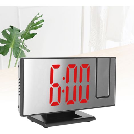 Réveil Digital Projeté avec Miroir LED et Fonction Dimming Automatique (1/5)