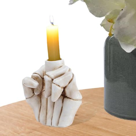 Bougeoirs en résine représentant des gestes de la main, bougeoirs de table/décorations de bougeoirs, adaptés aux cuisines/cafés. (1/5)