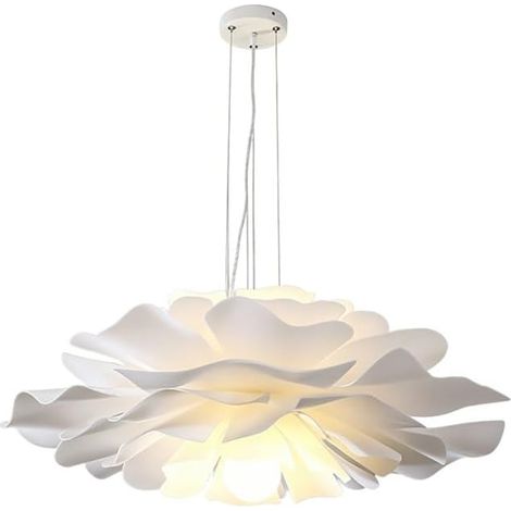 Lustre Fleur En Acrylique 3 Couleurs Lumineuses Variables Base En Fer 40cm (1/5)
