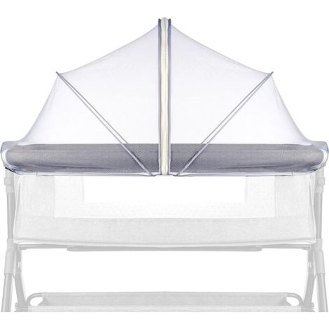 Moustiquaire pour berceau, anti-insectes, punaises de lit et chats, fermeture éclair à double sens, blanche (1/5)