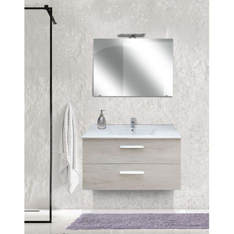 COMPOSIZIONE BAGNO MOD. ANGELA CM 80 QUERCIA BIANCA (1/5)