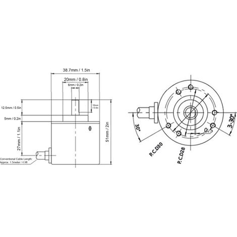 DC5-24V500B Hohlwellen-Encoder (1/5)
