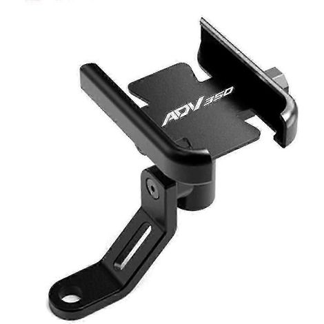 Für Honda Adv350 Adv 350 2021 2022 2023 Motorradzubehör CNC-gefräster Lenker-Rückspiegel mit Handyhalterung und GPS-Ständer (Spiegel schwarz) (1/5)