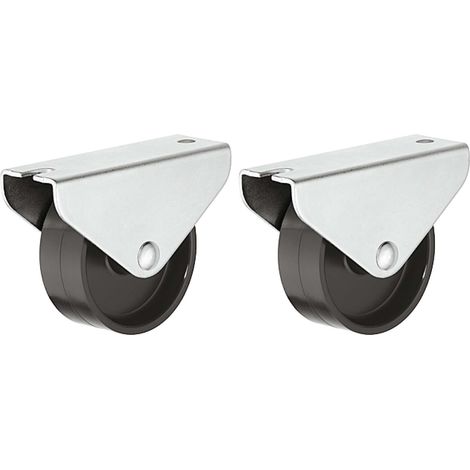 Cyclingcolors – Roulette fixe à platine 2x Ø45mm – Charge 50kg – Anti-rayure pour sols fragiles – Mobilité universelle pour meubles et chariots