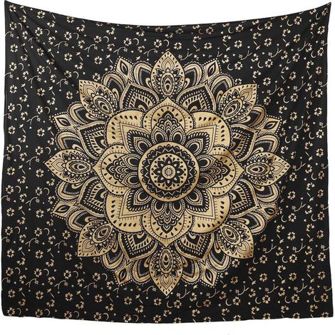 Tapisserie Mandala - Motif Floral Bohème - Décoration Murale Et Couverture Polyvalente - 200x150 Cm (1/5)