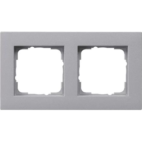 Gira Abdeckrahmen 2f flach Gira E2 F Alu 0212255 (1/2)