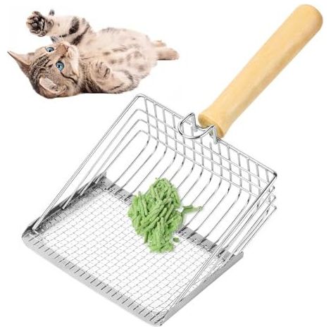 Pelle à litière pour chat, accessoires pour litière pour chat, pelle à litière intelligente facile à nettoyer, pelle à sable, tamis de nettoyage pour animaux (chien, chat) (1/4)